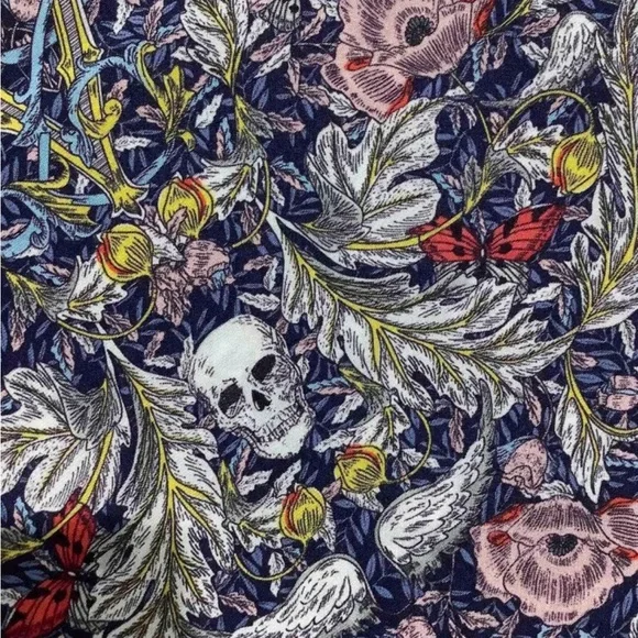 Zadig & Voltaire Rivali Lace Floral Slip Midi Dress Navy Blue Skulls Small NWOT - Picture 8 of 10